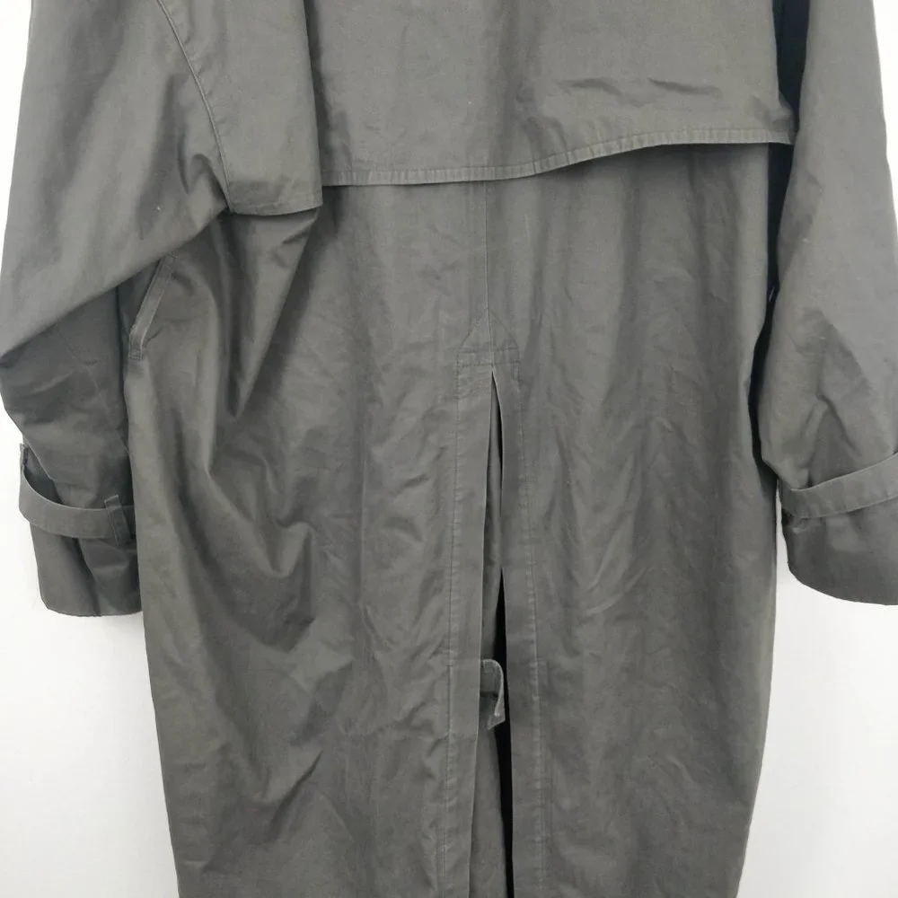 Vintage Burberry Olive Nova Check Coat with Liner